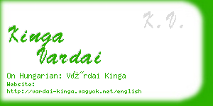kinga vardai business card